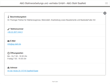 Tablet Screenshot of ag-stahl.de